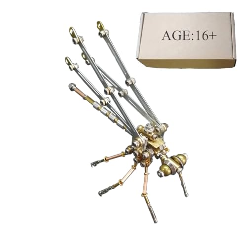 CreativeBlocker 3D Metall Puzzle- DIY Damselfly Figur 3D Modell Bausätze Erwachsene, Insekt Metallbaukasten Bastelset Modellbau, Steampunk Deko, Geschenk für Weihnachten Geburtstag (162PCS) von CreativeBlocker