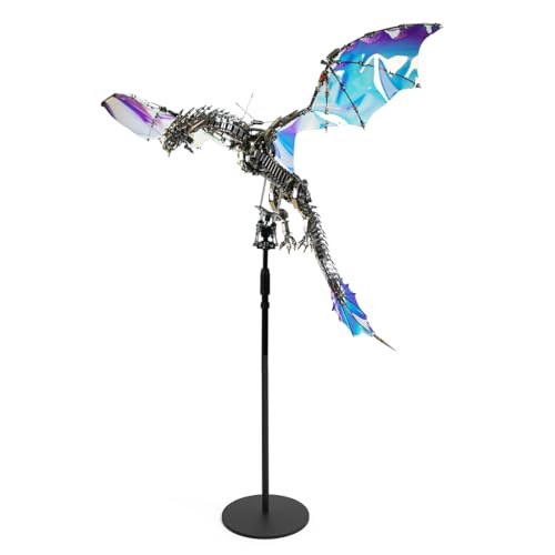 CreativeBlocker 3D Metall Puzzle-DIY Großer Drache 3D Modell Bausätze Erwachsene, Drache Figuren Metallbaukasten Bastelset Modellbau, Steampunk Deko, Geschenk für Weihnachten Geburtstag (3000+PCS) von CreativeBlocker