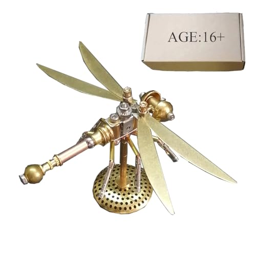 CreativeBlocker 3D Metall Puzzle- DIY Libelle Figur 3D Modell Bausätze Erwachsene, Insekt Metallbaukasten Bastelset Modellbau, Steampunk Deko, Geschenk für Weihnachten Geburtstag (100+PCS) von CreativeBlocker