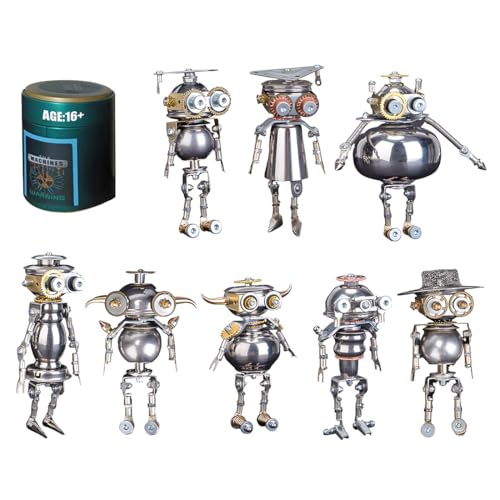 CreativeBlocker 3D Metall Puzzle- DIY Space Alien 3D Modell Bausätze Erwachsene, 8 IN 1 Alien Figuren Metallbaukasten Bastelset Modellbau, Steampunk Deko, Geschenk für Geburtstag(1200+PCS) von CreativeBlocker