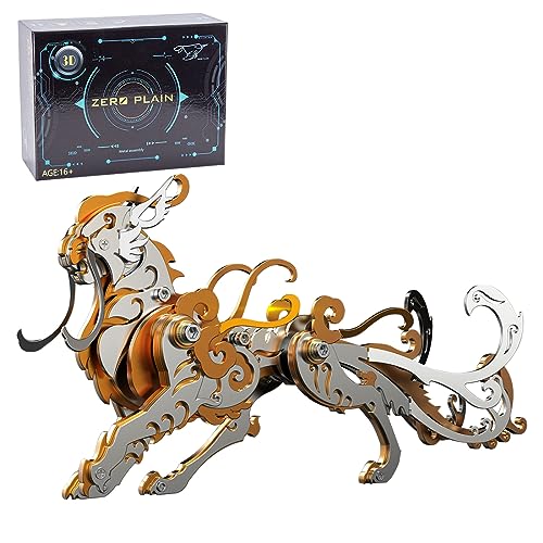 CreativeBlocker 3D Metall Puzzle-DIY Tiger 3D Modell Bausätze Erwachsene, Fabelwesen Figuren Metallbaukasten Bastelset Modellbau, Steampunk Deko, Geschenk für Weihnachten Geburtstag (88PCS) von CreativeBlocker