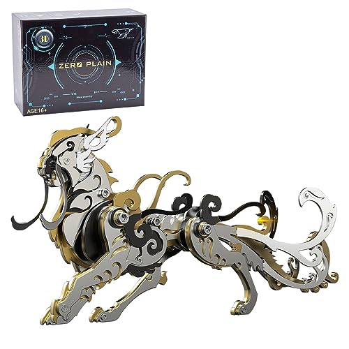 CreativeBlocker 3D Metall Puzzle-DIY Tiger 3D Modell Bausätze Erwachsene, Fabelwesen Figuren Metallbaukasten Bastelset Modellbau, Steampunk Deko, Geschenk für Weihnachten Geburtstag (88PCS) von CreativeBlocker