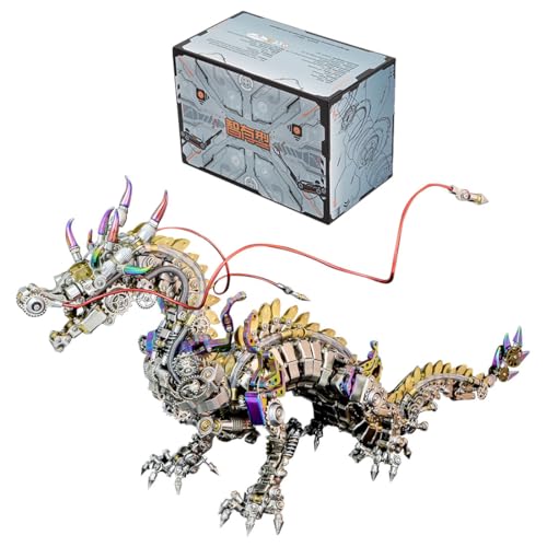 CreativeBlocker 3D Puzzle Erwachsene- DIY Groß Drachen Modellbausatz, Drachen Figuren Modell 3D Metallpuzzle Baukästen, DIY Set Erwachsene, Steampunk Deko, Geschenk für Weihnachten (2030+PCS) von CreativeBlocker