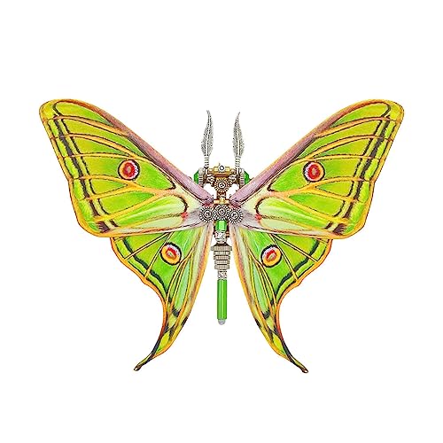 CreativeBlocker 3D Schmetterling Puzzlespielzeug, Metall Graellsia Isabellae Motte Modell, Insektenpuzzle Bausatz, Ein Tolles Geschenk für Erwachsene & Jugendliche (150PCS+) von CreativeBlocker