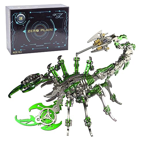 CreativeBlocker 3D Scorpion Metallpuzzle, Mechanisches Tiere Modell Spielzeug, DIY Bausatz zum Dekorieren, Ein Einzigartiges Geschenk für Jugendliche & Erwachsene (200PCS+) von CreativeBlocker