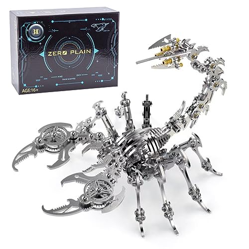 CreativeBlocker 3D Scorpion Metallpuzzle, Mechanisches Tiere Modell Spielzeug, DIY Bausatz zum Dekorieren, Ein Einzigartiges Geschenk für Jugendliche & Erwachsene (200PCS+) von CreativeBlocker