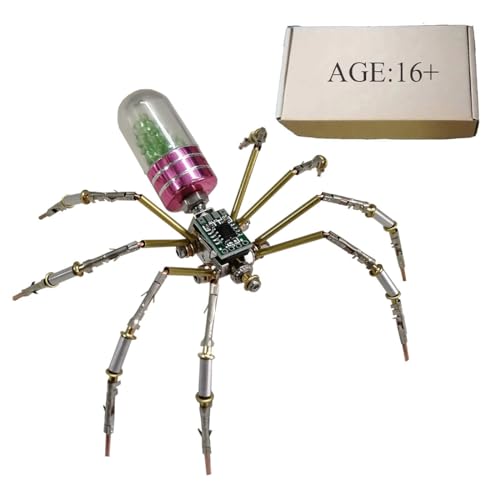 CreativeBlocker 3D Spinne Puzzle Kit, DIY Metall Mechanische Insekten Modell Montage Spielzeug, Eine Kreative Steampunk Ornament, Ein Geschenk (90PCS/Grün) von CreativeBlocker
