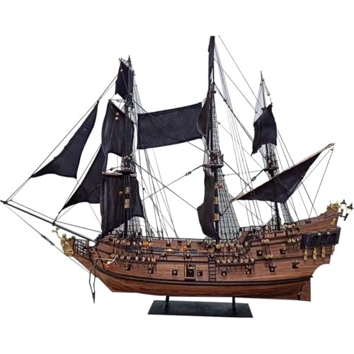 CreativeBlocker DIY Black Pearl Modellschiff Groß- 1/50 Piratenschiff Bausatz, Holz Schiff Modellbau 80 x 15 x 66cm, 3D Holz Puzzle Erwachsene, Steampunk Deko, Geschenk für Weihnachten Geburtstag von CreativeBlocker