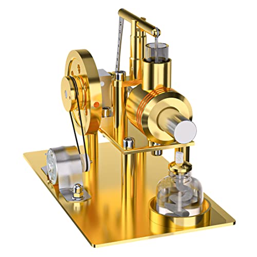 CreativeBlocker DIY Metall Motor Modell, Balance Hot Air Stirling Engine Modell, mit Alkohollampe zu heizen, ein mechanisches Modell Spielzeug für Physikunterricht. von CreativeBlocker