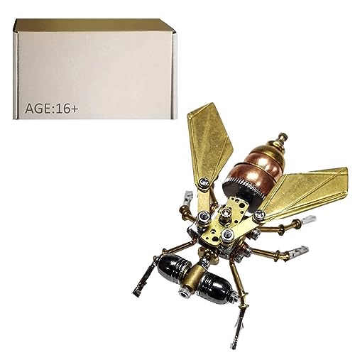 CreativeBlocker Kleine Fliege Puzzle Kit, Insekten Metall Montage Modell Spielzeug, Steampunk Mechanisches Modell, DIY Montage Modell Set für den wissenschaftlichen Unterricht (100+PCS) von CreativeBlocker