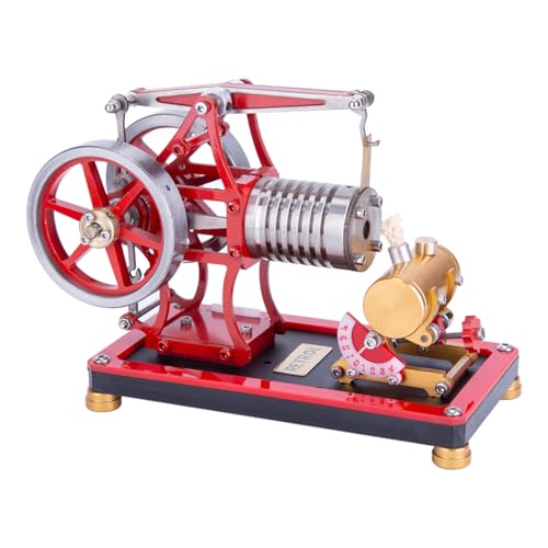 CreativeBlocker Metall Motor Modell Set, VE-01 Beam Vacuum Engine, Externer Verbrennungsmotor Modell, EIN Einzigartiges Geschenk für Mechanische Fans von CreativeBlocker