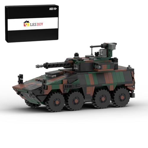 CreativeBlocker Militärfahrzeug Bausteine Set, 1/35 Boxer Gepanzerter Mannschaftstransportwagen, Armee Fahrzeug Modellspielzeug, Militär Bausteine Set, Tolle Geschenke für Militär Fans (840PCS) von CreativeBlocker