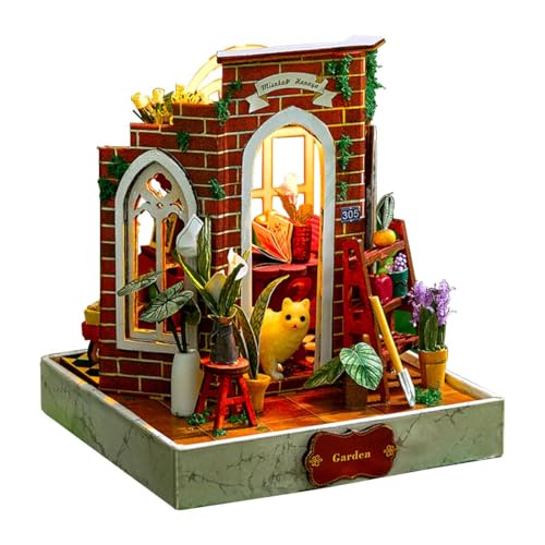 CreativeBlocker Miniatur Haus Selber Bauen Erwachsene- Blumenladen Szene Scene Mini Puppenhaus, 3D Holzpuzzle Bastelset Erwachsene Frauen Männer, Heimdeko Geschenk für Weihnachten von CreativeBlocker