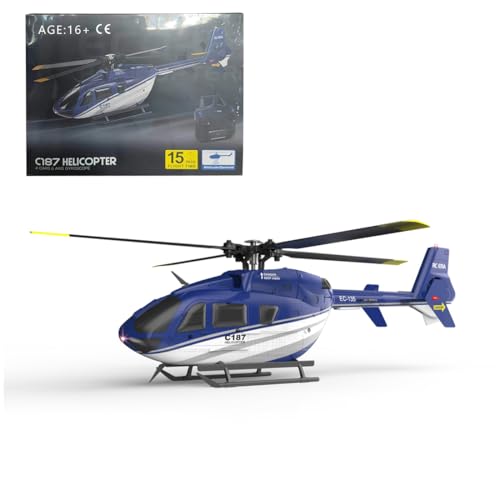 CreativeBlocker RC Hubschrauber, 1/48 4CH EC-135 Airbus Helicopter, 6G Fernsteuerung Flugzeug, 15 Minuten Betriebsdauer, Geschenke für Jugendliche Und Erwachsene (RTF) von CreativeBlocker