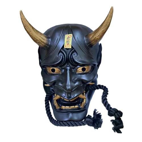 CreativeBlocker Samurai Geister Maske, Japanische Hannya Oni Maske, Prajna Maske, für Halloween & Themenparty & Cosplay & Cosmic con von CreativeBlocker