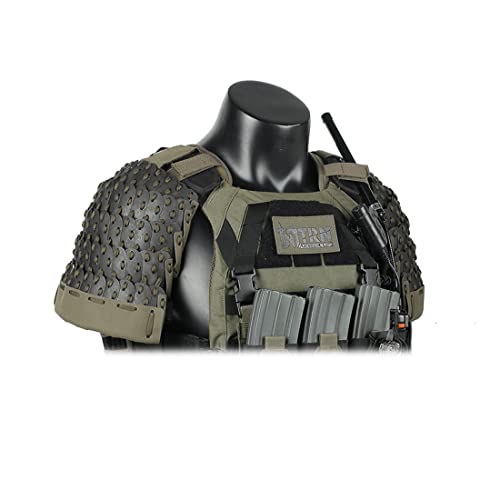 CreativeBlocker Tactical Armor - Tactical Non-slip Shoulder Armors Protector, Stahl Airsoft Taktische Rüstung, Taktische Samurai-Rüstung, für BB Gun CS Game & Cosplay (ohne Weste) von CreativeBlocker