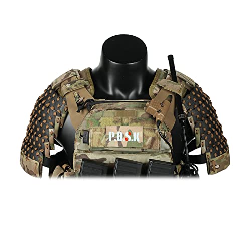 CreativeBlocker Tactical Armor - Tactical Non-slip Shoulder Armors Protector, Stahl Airsoft Taktische Rüstung, Taktische Samurai-Rüstung, für BB Gun CS Game & Cosplay (ohne Weste) von CreativeBlocker