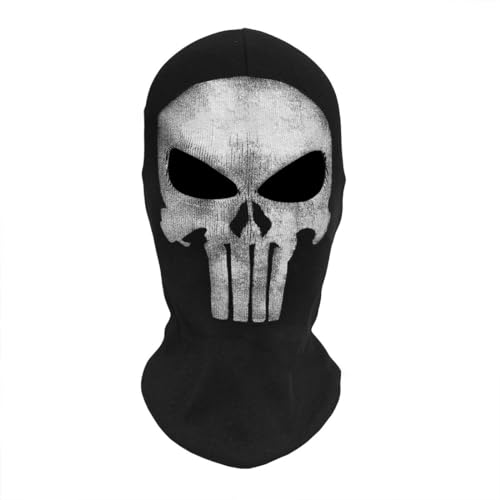 CreativeBlocker Totenkopf Maske, Geister Maske, ghostface maske, Balaclava Hut, für Halloween/Weihnachtsfeiern & Cosplay & Kriegsspiele, mit Sonnenschutzfunktion von CreativeBlocker