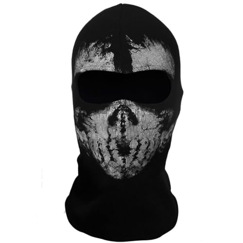 CreativeBlocker Totenkopf Maske, Geister Maske, ghostface maske, Balaclava Hut, für Halloween/Weihnachtsfeiern & Cosplay & Kriegsspiele, mit Sonnenschutzfunktion von CreativeBlocker