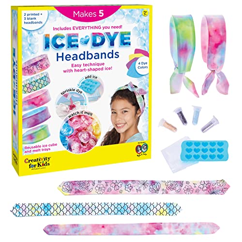 Creativity for Kids Ice Dye Stirnbänder Bastelset – Erstellen Sie 5 DIY Batik-Stirnbänder, Kunst und Handwerk Tie Dye Kit, Geschenke für Kinder im Alter von 7, 8-12+ Creativity for Kids Ice Dye Stirnbänder Bastelset – Erstellen Sie 5 DIY Batik-Stirnbänder, Kunst und Handwerk Tie Dye Kit, Geschenke für Kinder im Alter von 7, 8-12+ von Creativity for Kids