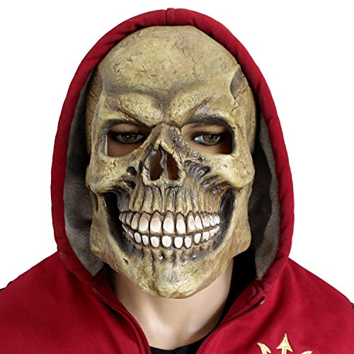 CreepyParty Halloween Kostüm Party Latex Masken Totenkopf Menschlicher Schädel von CreepyParty