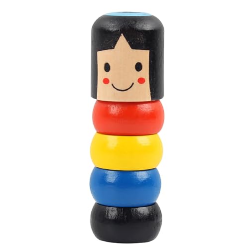 CreoQIJI Baby Kleinkindspielzeug Daruma gießt kein Spielzeug aus, Tumbler-Spielzeug, gehorsam für Kinder, der unsterbliche Mann Zählrahmen (Black, One Size) von CreoQIJI