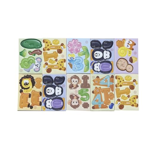 CreoQIJI Bodenpuzzles 120PCS pädagogisches 3D-Cartoon-Puzzle 2024 3D-Puzzles für Kinderspielzeug Schaumaufkleber für Kinder Basteln Mini-Puzzles für Kinder Party Aufkleber Kunst-Kits für (E, One Size) von CreoQIJI