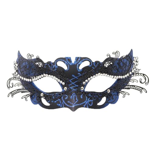 CreoQIJI ????? Männliche und weibliche Karnevalsparty-Auftritte, Maskerade-Tänze, Metal Kuschelkissen Mädchen (Blue, One Size) von CreoQIJI