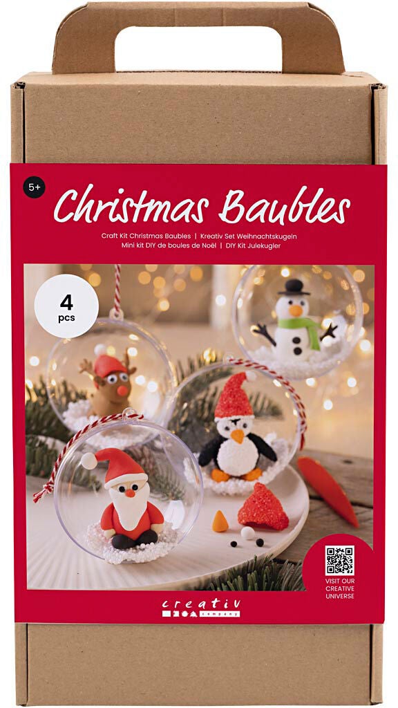 Creotime DIY Set Weihnachtskugeln Modelliermasse von Creotime