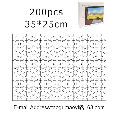 Fotopuzzle,Puzzle Selber Gestalten 35/300/500/1000/1500 Teile Foto Personalisiertes Holzpuzzle Bild DIY Erwachsene Dekoration Foto(200Pcs with Box) von Crepundia