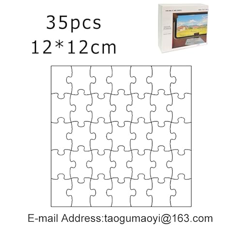 Fotopuzzle,Puzzle Selber Gestalten 35/300/500/1000/1500 Teile Foto Personalisiertes Holzpuzzle Bild DIY Erwachsene Dekoration Foto(Square 35Pcs Box) von Crepundia