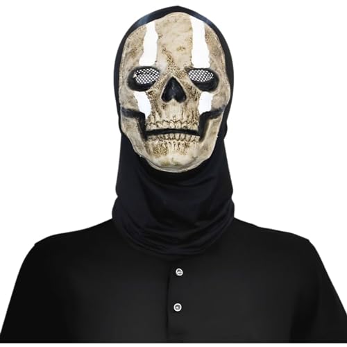 Crethinkaty Halloween Totenkopf Kopfbedeckung - Erschreckende und realistische Totenkopfmaske für Halloween Cosplay und Kostümpartys von Crethinkaty