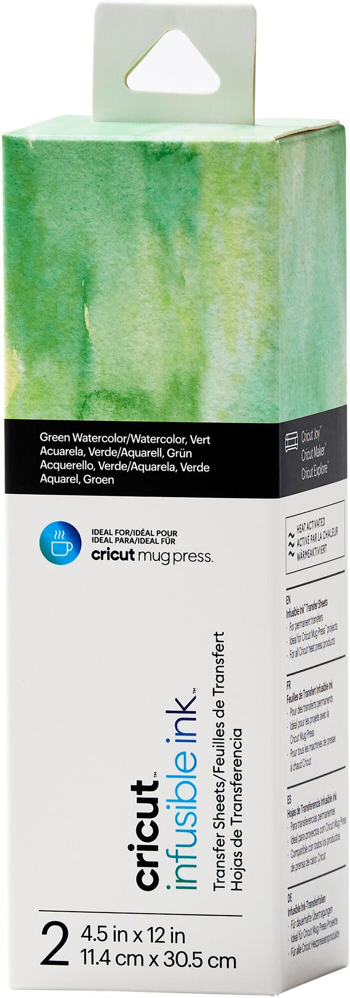 Cricut Infusible Ink Accessoire Transfer Sheets 14x33 cm 2er-Pack, Green Watercolor von Cricut