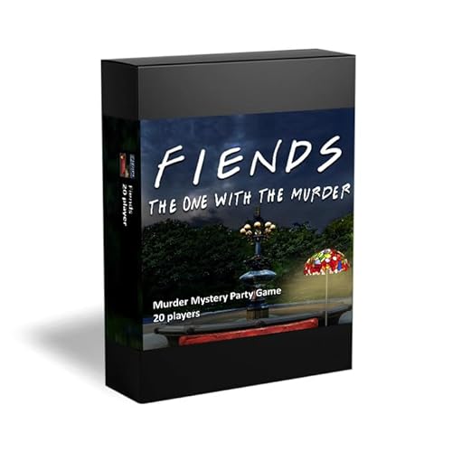 Red Hering Games: Fiends - The One With The Murder, Murder Mystery Games for Adults, Murder Mystery Dinner Party Game, Guess Who Game, Fun Adult Games, Complete Kit (10 Player) von Crime Time: For the detective in you