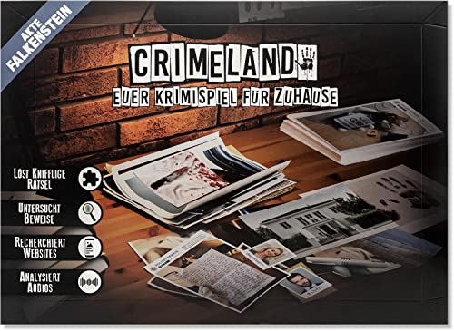 CRIMELAND Krimispiel - Akte Falkenstein - Escape Room Spiel mit Tatort Feeling - klimaneutral, 1 bis 6 Spieler von Crimeland