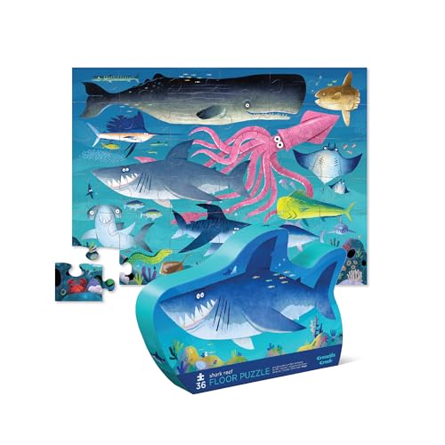 Crocodile Creek 40780 36 pcs Shaped Shark Reef Krokodil Puzzles, bunt von Crocodile Creek