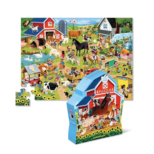 Crocodile Creek 40639 48 pcs Day at The Farm Puzzles, bunt von Crocodile Creek