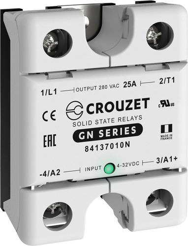 Crouzet Halbleiterrelais 84137010N 25A Schaltspannung (max.): 280 V/AC Nullspannungsschaltend 1St. von Crouzet