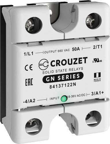 Crouzet Halbleiterrelais 84137122N 50A Schaltspannung (max.): 660 V/AC Nullspannungsschaltend 1St. von Crouzet
