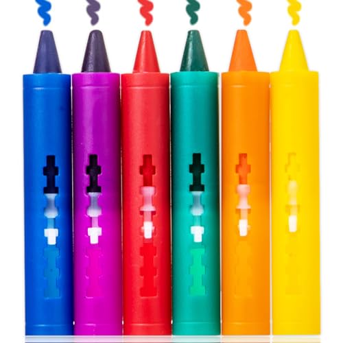 6 Stück Schminkstifte Set Kinder, Waschbar Hypoallergen Gesichtsfarbe Körperfarbe Schminkefarbe Sicher und Ungiftig Körperfarben Kinderschminke Stift Set Für Halloween Karneval Party Cosplay von Crrynuo