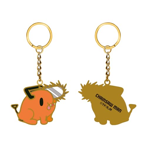 Crunchyroll - Chainsaw Man - Chibi Design 2 - Metall Emaille Keychain, Schlüsselanhänger - 6cm - original & lizensiert von Crunchyroll