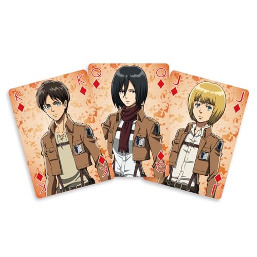 SAKAMI - Attack On Titan - 52 Spielkarten - Poker, Kartenspiel, Deck, Playing Cards - original & lizensiert, White von Crunchyroll