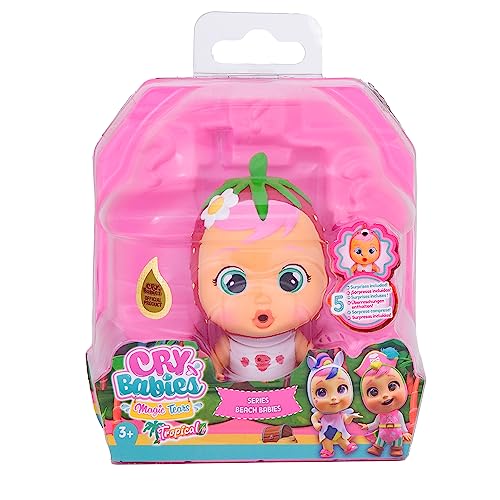 Baby Papageien Magische Tränen Tropical Beach Babies | Sammelpuppe, die echte Tränen weint, mit Badeanzug und 4 Zubehörteilen - Spielzeug für Mädchen und Jungen ab 3 Jahren von Cry Babies Magic Tears