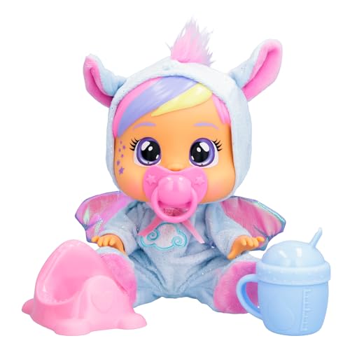 Cry Babies Loving Care Fantasy Jenna | Interaktive Puppe, die echte Tränen weint, einen Pyjama trägt und 3 Accessoires enthält - Spielzeug und Geschenk für Mädchen und Jungen von Cry Babies