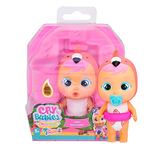 CRY BABIES MAGIC TEARS Tropical Beach Babies Fancy | Puppe zum Sammeln, die echte Tränen weint - mit Badeanzug & 4 Accessoires | Spielzeug und Geschenk für Mädchen und Jungen ab 3 Jahren von Cry Babies