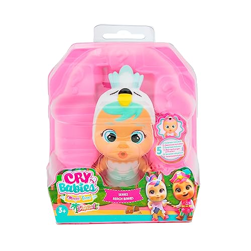 CRY BABIES MAGIC TEARS Tropical Beach Babies Sydney | Puppe zum Sammeln, die echte Tränen weint - mit Badeanzug & 4 Accessoires | Spielzeug und Geschenk für Mädchen und Jungen ab 3 Jahren von Cry Babies