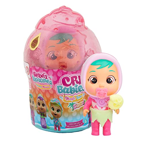 Cry Babies Magic TEARS Tropical Shiny Shells Shelly | Sammelpuppe, die schäumende Tränen weint, mit 8 Zubehörteilen - Spielzeug für Mädchen und Jungen +3 Jahre von Cry Babies