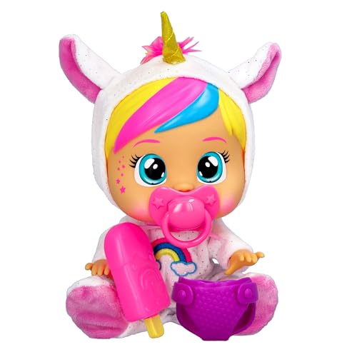 Cry Babies Loving Care Fantasy Dreamy | Interaktive Puppe, die echte Tränen weint, einen Pyjama trägt und 3 Accessoires enthält - Spielzeug und Geschenk für Mädchen und Jungen von Cry Babies