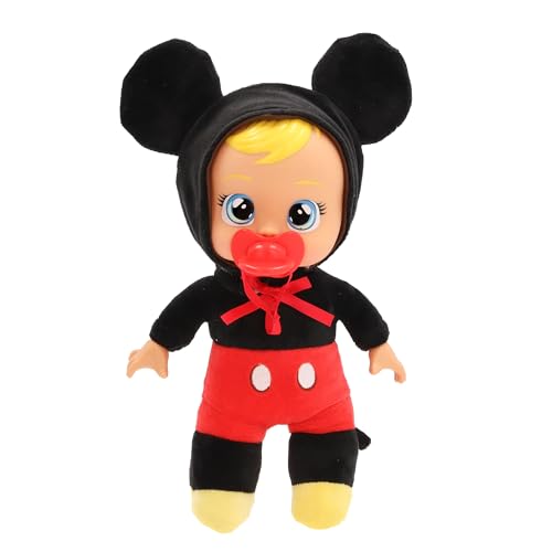 Cry Babies Disney 22,9 cm große Plüsch-Baby-Puppe, inspiriert von Disney Mickey Maus, die echte Tränen weinen, für Kinder ab 18 Monaten von Cry Babies