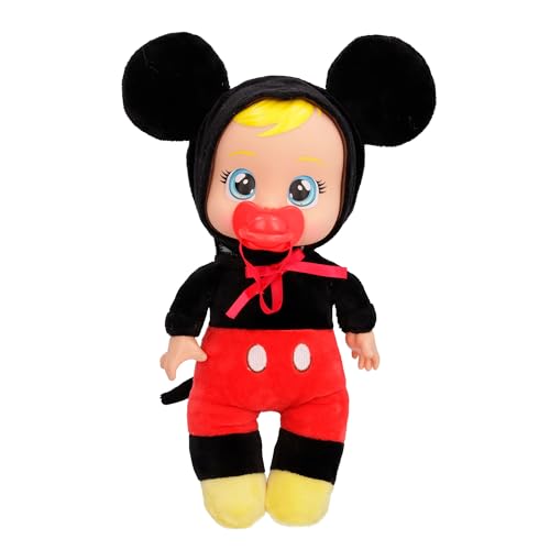 Cry Babies Disney 22,9 cm große Plüsch-Baby-Puppe, inspiriert von Disney Mickey Maus, die echte Tränen weinen, für Kinder ab 18 Monaten von Cry Babies